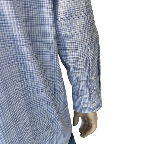 Calvin Klein Dress Shirt Cotton Long Sleeve Steel + Wrinkle Free Regular Fit - Picture 8 of 14